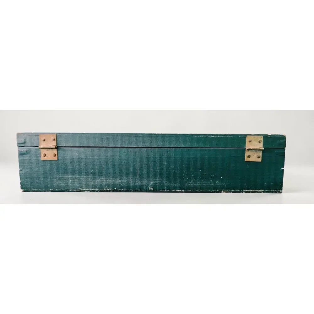 Vintage 1930s Salesman Sample Case Antique Industrial Wood Display Box Green...
